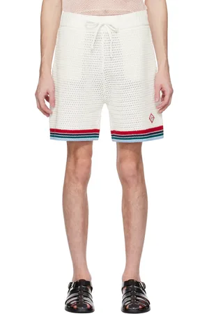 Casablanca Short blanc en crochet à logo gothique