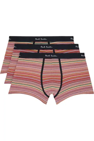 Paul Smith Ensemble de trois boxers multicolores en coton bio à rayures emblématiques