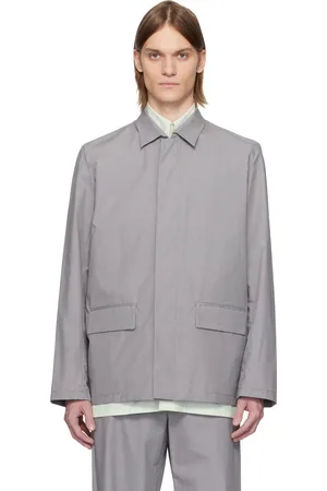 RIER Blouson gris en coton ciré