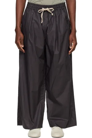 JAN JAN VAN ESSCHE Pantalon ample gris en taffetas typewriter enduit - O-Project
