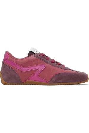 RAG&BONE Baskets de course rétro étroites rose et mauve en suède