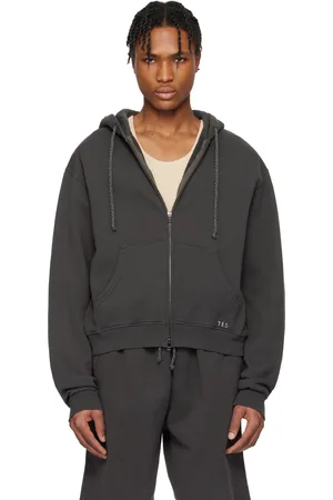 THE ELDER STATESMAN Pull à capuche gris à glissière - Daily