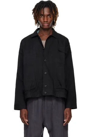 JAN JAN VAN ESSCHE Blouson noir en canevas - O-Project