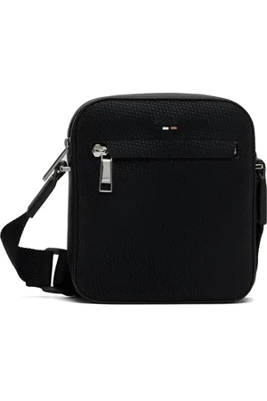 HUGO BOSS Sac noir en cuir synthétique à motif à logos gaufré