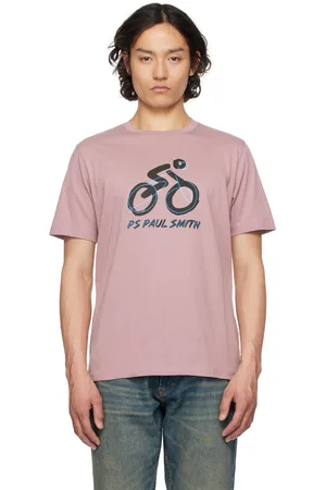 Paul Smith T-shirt mauve à image de vélo