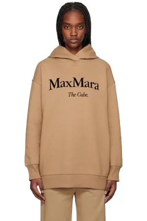 Max Mara Pull à capuche Felpa brun clair - 