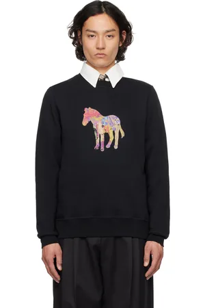 Paul Smith Pull molletonné noir à logo de zèbre Craft