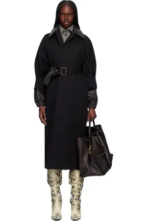 Bottega Veneta Trench noir en coton