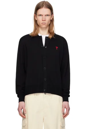 Ami Cardigan noir à logo Ami de cœur