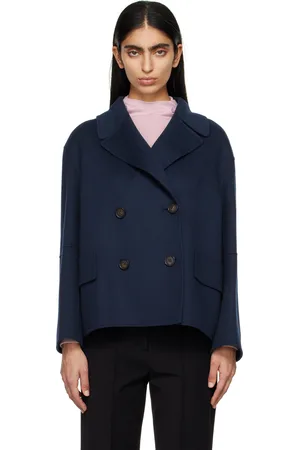 Max Mara Blouson bleu marine à double boutonnage - 