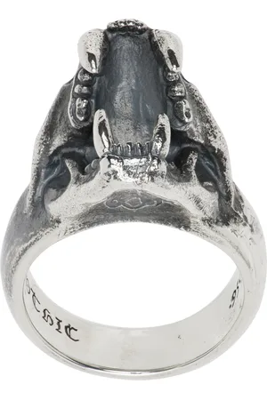 YOHJI YAMAMOTO Bague argentée à ornement de crâne de puma