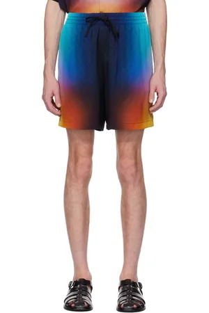 Casablanca Short multicolore en soie à motif dégradé