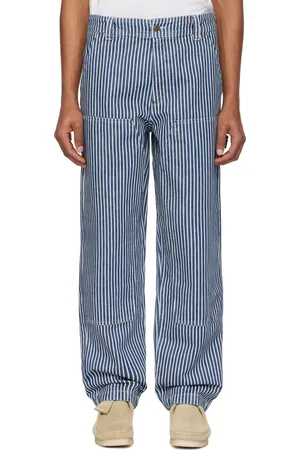A.P.C. Jean Gustav bleu marine et blanc cassé
