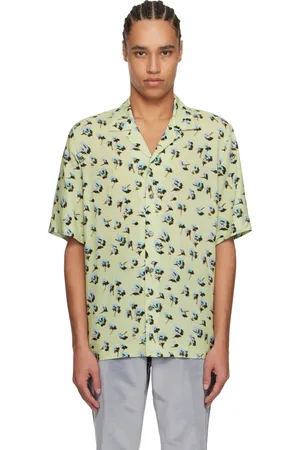 Paul Smith Chemise à manches courtes verte à coupe classique