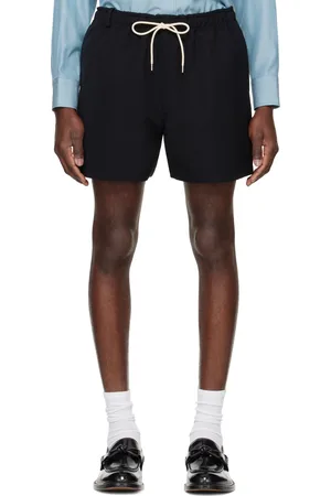 Auralee Short noir en canevas de laine Max