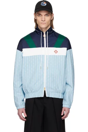 Casablanca Blouson de survêtement multicolore à rayures fines à feuilles de laurier