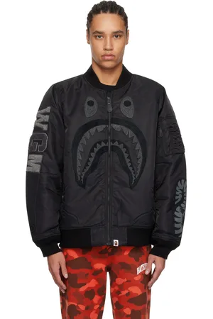 BAPE Blouson aviateur MA-1 noir à requin emblématique