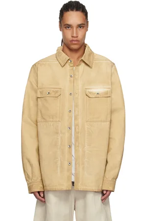 Rick Owens Surchemise beige en coton bio - Hollywood
