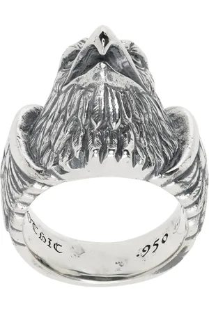 YOHJI YAMAMOTO Bague argentée à ornement en forme d