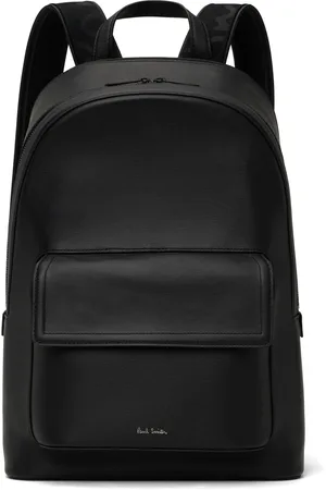 Paul Smith Sac à dos noir en cuir grainé texturé