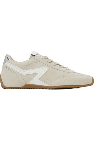 RAG&BONE Baskets de course rétro étroites beiges en suède