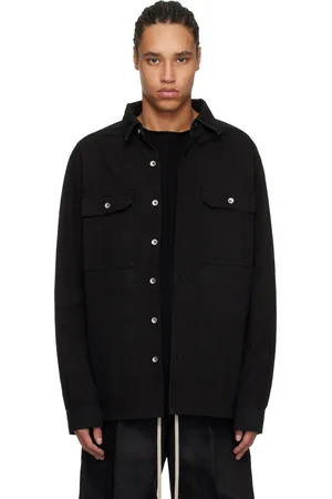 Rick Owens Surchemise noire en coton bio - Hollywood
