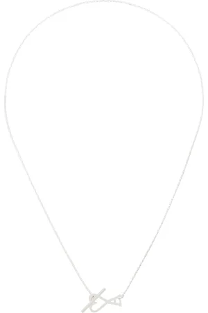 Ami Collier 2-en-1 argenté en chaine à ferrure à logo Ami de cœur