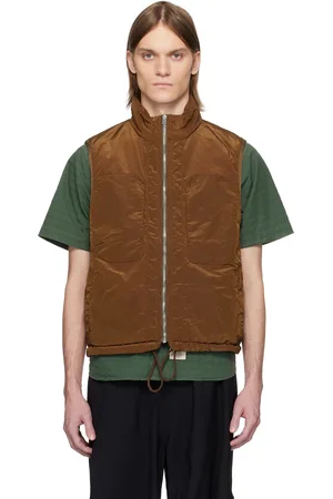 RANRA Veste de randonnée brune en nylon lustré