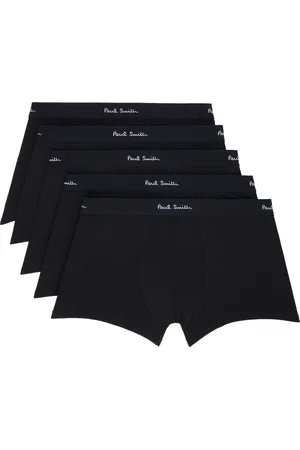 Paul Smith Ensemble de cinq boxers noirs en coton bio