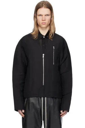 Rick Owens Blouson Safety noir à col en Y - Hollywood