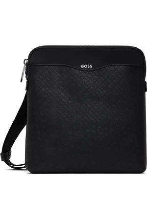HUGO BOSS Sac noir en cuir saffiano