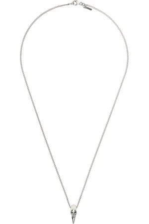 EMANUELE BICOCCHI Collier argenté à pendentif graphique