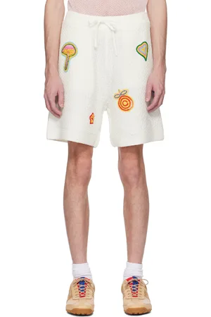 Casablanca Short blanc en crochet à appliqués graphiques