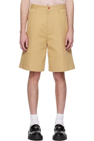 Casablanca Short brun clair en coton à plis