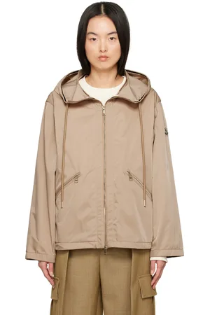 Moncler Blouson Cassiopea beige à capuche