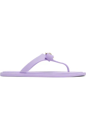 VERSACE Tongs mauves à boucle Gianni