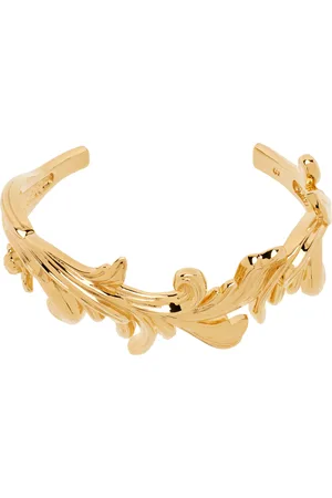 VERSACE Bracelet sculptural doré à motif Barocco