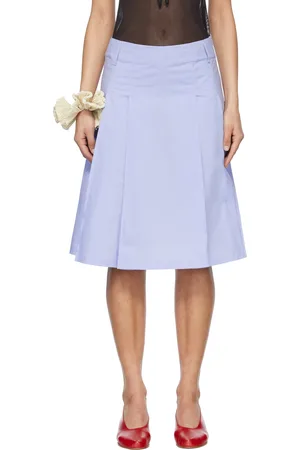 Hai Jupe midi Erla bleue