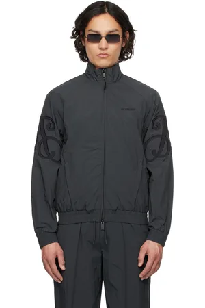 HAN Kjøbenhavn Blouson de survêtement noir à coupe classique