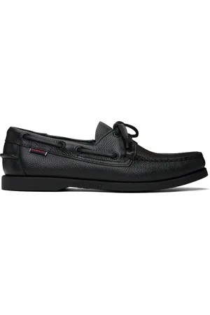 SEBAGO Chaussures bateau Portland noires à fini Martellato