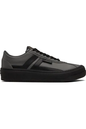 Lanvin Baskets Cash gris et noir à logos