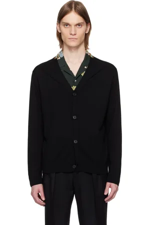 Paul Smith Cardigan noir en laine à rayures emblématiques