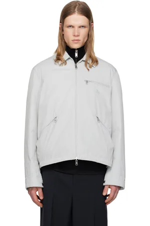 Moncler Surchemise réversible Cidone grise rembourrée en duvet