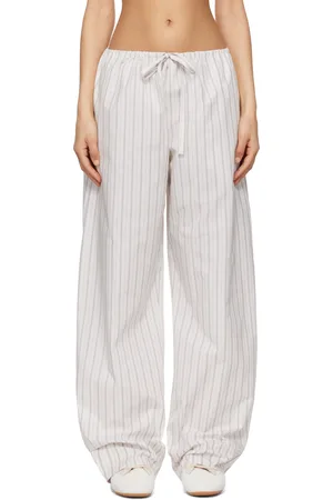The Row Pantalon Hypnosta blanc et gris