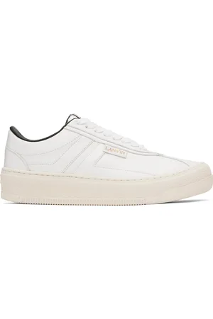 Lanvin Baskets Cash blanches en cuir à logos