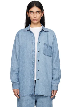 The Row Chemise Nesson bleue en denim