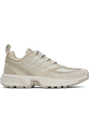 Salomon Baskets Pro beiges en cuir à technologie Agile Chassis™ System