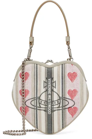 Vivienne Westwood Sac en forme de cœur Belle blanc cassé à monture de bourse