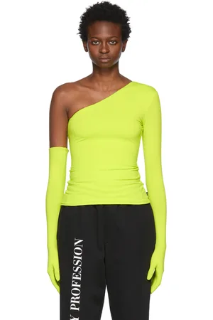 Vetements T-shirt jaune à manche unique à gant