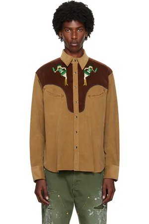 Kolor Chemise western brun clair et brun